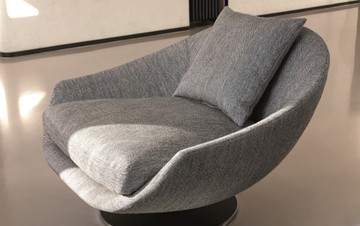 AVÌ - Swivel fabric armchair with removable cover with armrests by Désirée divani - view 3